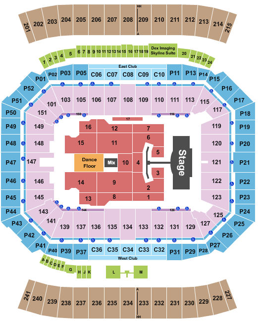 Camping World Stadium P!nk Seating Chart